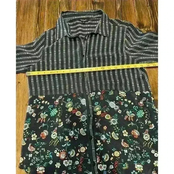 Womens Tolani Sz Small Button Up Tunic 100% Silk - Picture 5 of 7